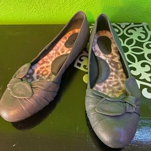 Blue/Gray Børn Bow Tie Flats